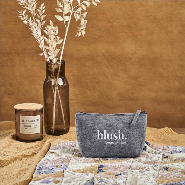 Okiyo Kesho Recycled PET Felt Mini Cosmetic Bag - Image 4