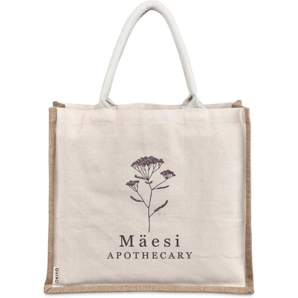 Okiyo Chinsai Maxi Jute & Cotton Tote - Image 8