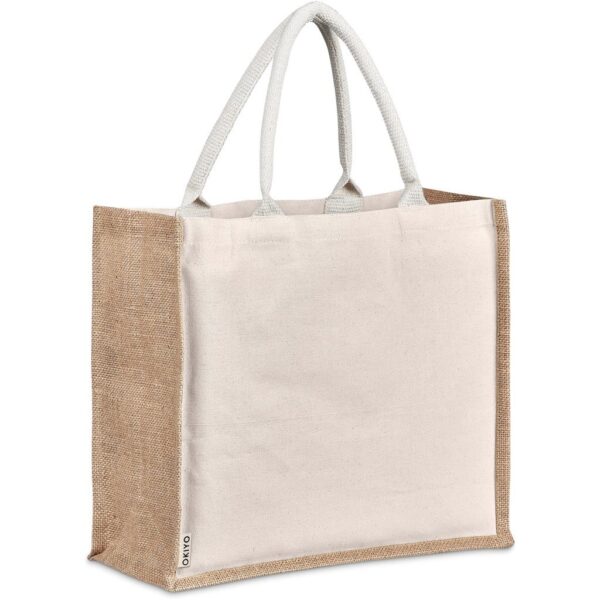 Okiyo Chinsai Maxi Jute & Cotton Tote - Image 6