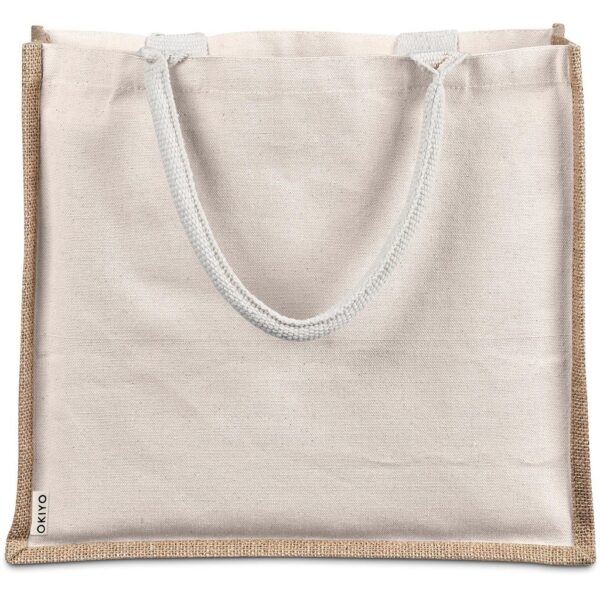Okiyo Chinsai Maxi Jute & Cotton Tote - Image 12