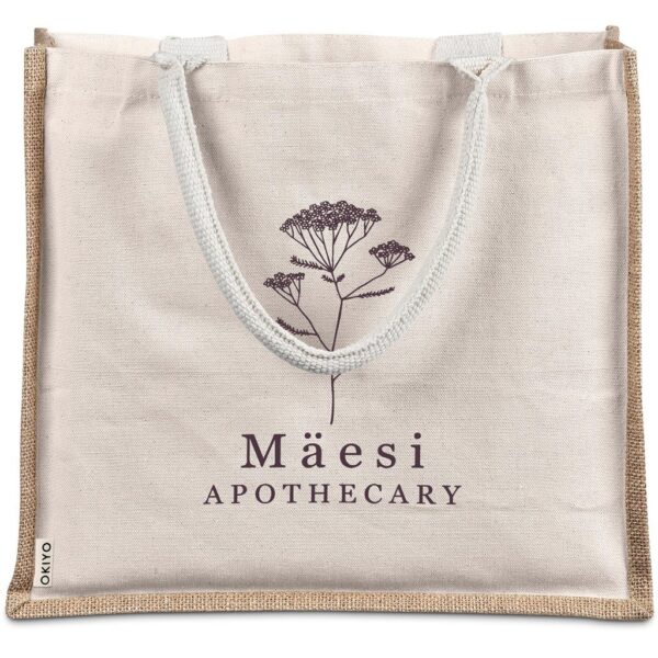 Okiyo Chinsai Maxi Jute & Cotton Tote - Image 11