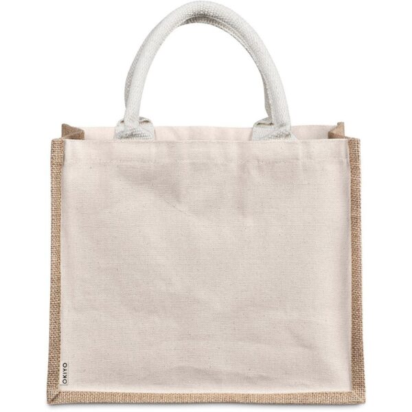 Okiyo Chinsai Midi Jute & Cotton Tote - Image 2