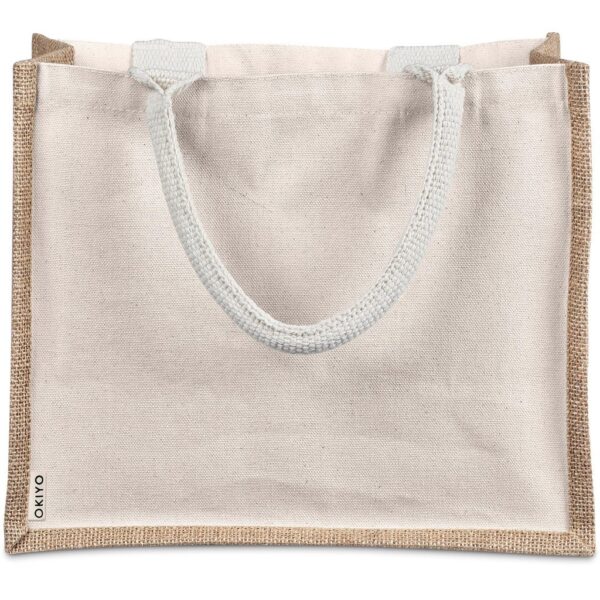 Okiyo Chinsai Midi Jute & Cotton Tote - Image 6