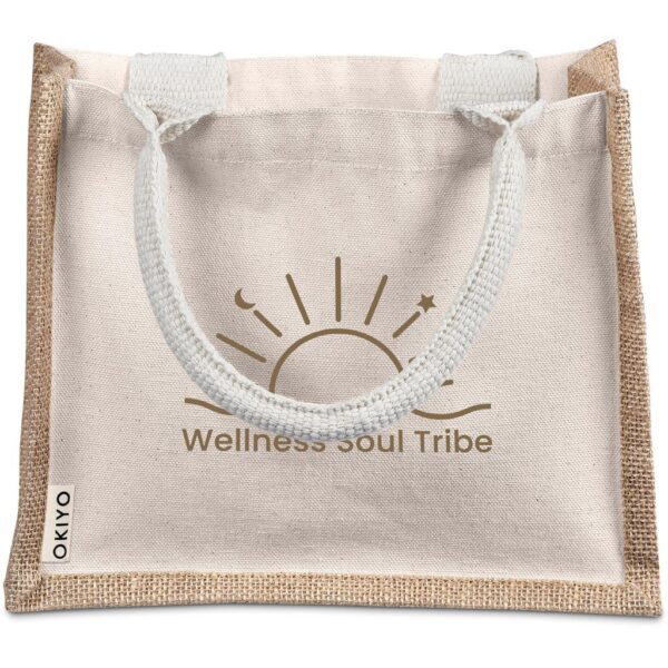 Okiyo Chinsai Mini Jute & Cotton Gift Bag - Image 7