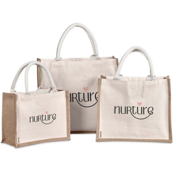 Okiyo Chinsai Mini Jute & Cotton Gift Bag - Image 4