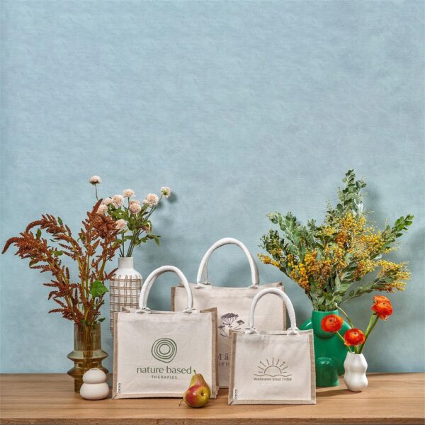 Okiyo Chinsai Mini Jute & Cotton Gift Bag - Image 12
