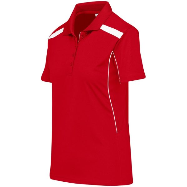 Ladies United Golf Shirt - Red - Image 3