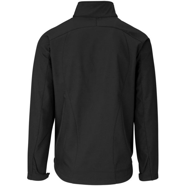 Mens Geneva Softshell Jacket - Black Cyan - Image 3