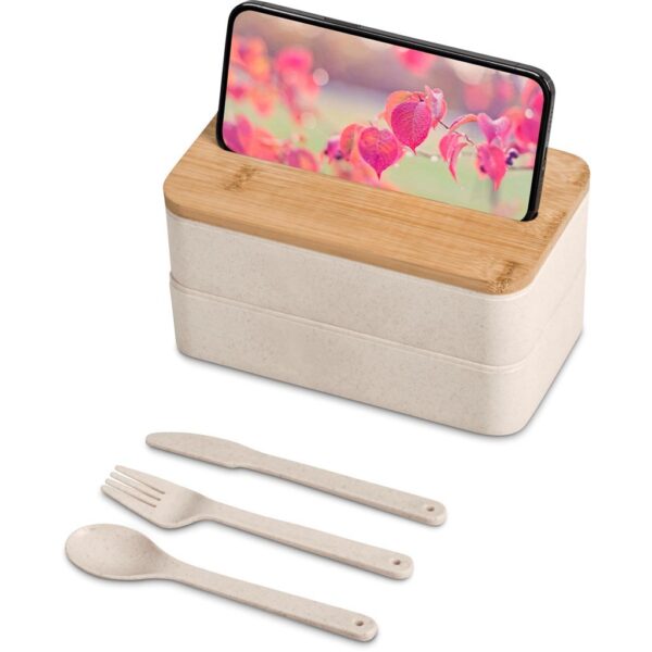 Okiyo Dura Wheat Straw & Bamboo Lunch Box Set - Image 5