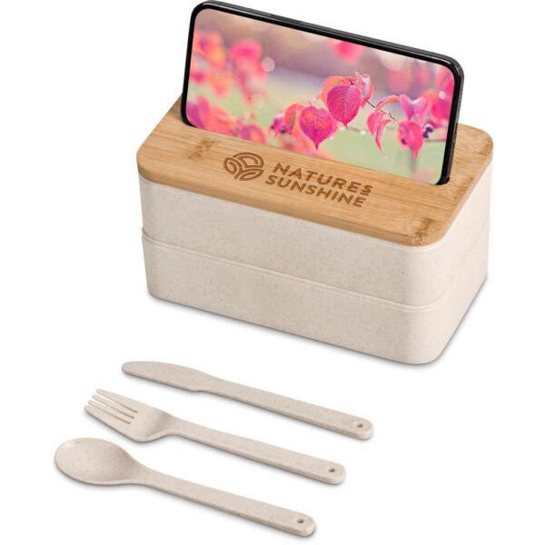 Okiyo Dura Wheat Straw & Bamboo Lunch Box Set - Image 4