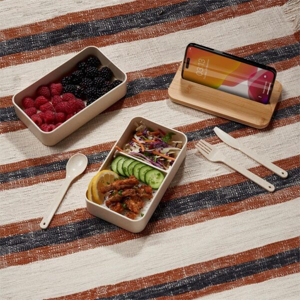 Okiyo Dura Wheat Straw & Bamboo Lunch Box Set - Image 8