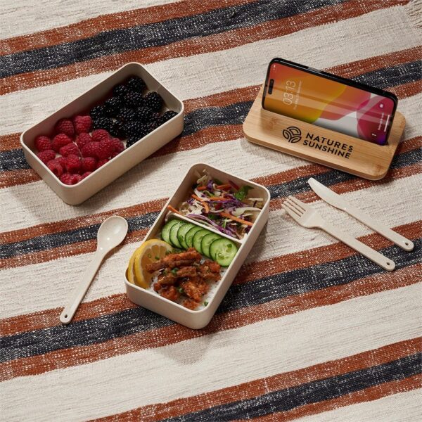 Okiyo Dura Wheat Straw & Bamboo Lunch Box Set - Image 6