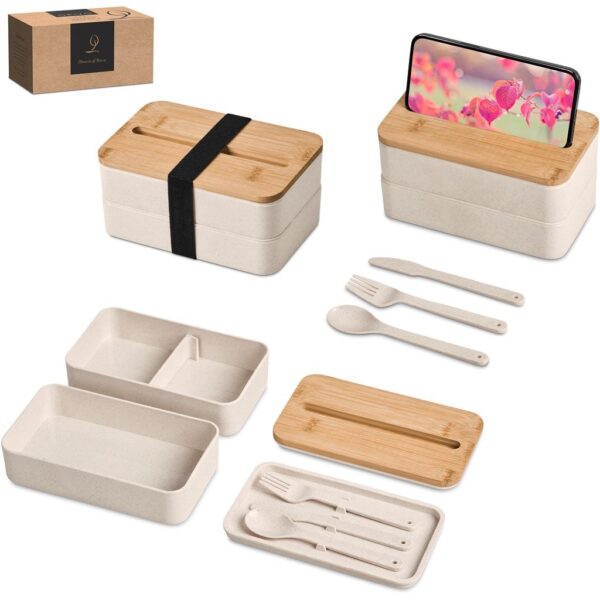Okiyo Dura Wheat Straw & Bamboo Lunch Box Set - Image 19