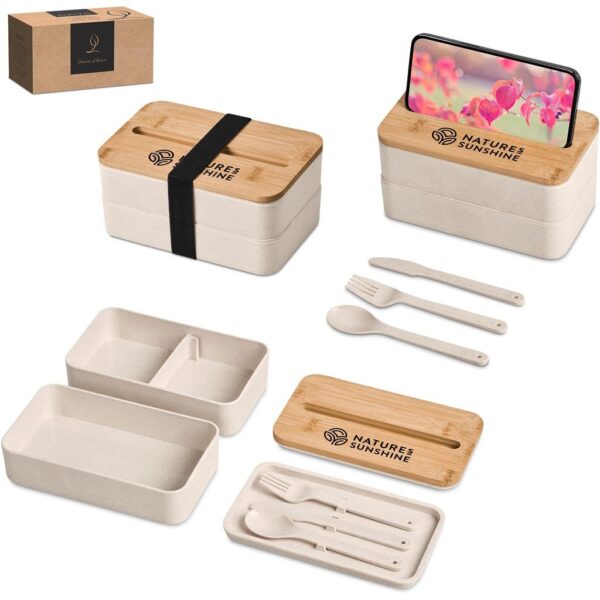 Okiyo Dura Wheat Straw & Bamboo Lunch Box Set - Image 12