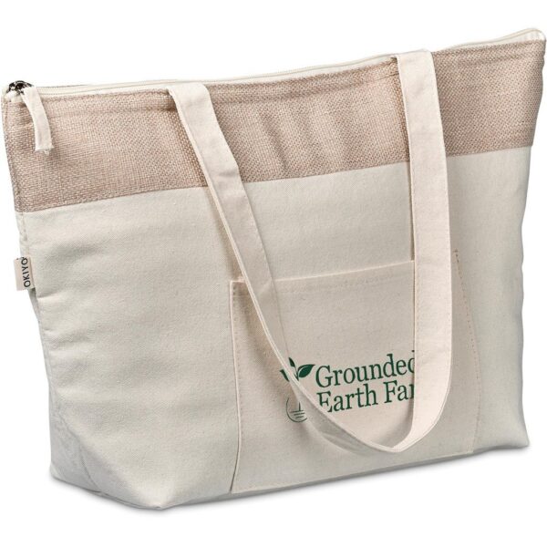 Okiyo Arshi Cotton & Jute 12 Can Lunch Cooler - Image 7