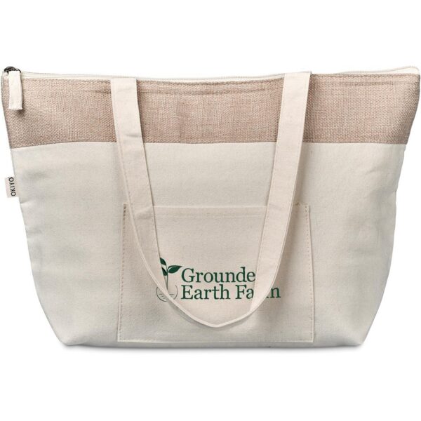 Okiyo Arshi Cotton & Jute 12 Can Lunch Cooler - Image 12