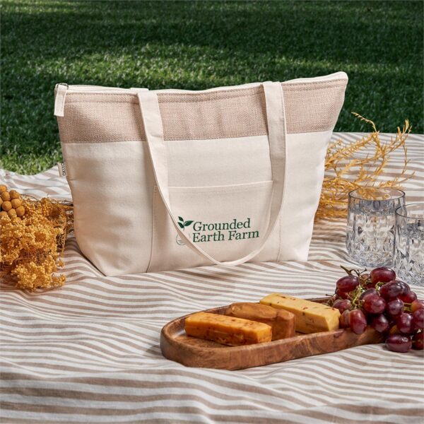 Okiyo Arshi Cotton & Jute 12 Can Lunch Cooler - Image 4