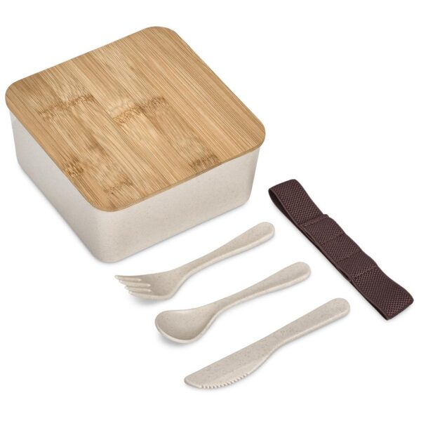 Okiyo Wani Wheat Straw & Bamboo Lunch Box - Image 2
