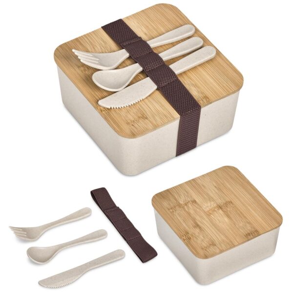 Okiyo Wani Wheat Straw & Bamboo Lunch Box - Image 6