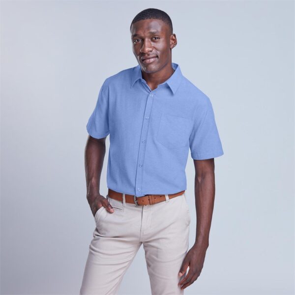 Mens Short Sleeve Oxford Shirt - Image 5