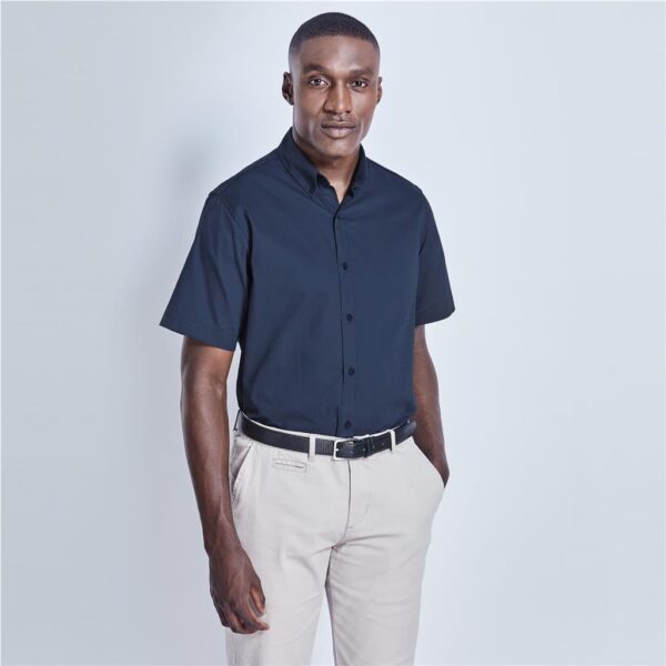 Mens Short Sleeve Cotton Twill Moderna Shirt - Image 2