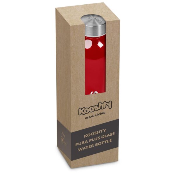 Kooshty Pura Plus Glass Water Bottle – 750ml - Red - Image 7