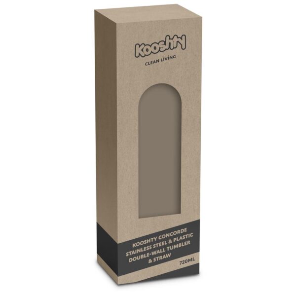 Kooshty Concorde Stainless Steel & Plastic Double-Wall Tumbler & Straw - 720ml - Image 2