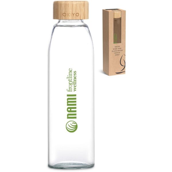 Okiyo Wabi-Sabi Glass Water Bottle - 500ml - Image 13