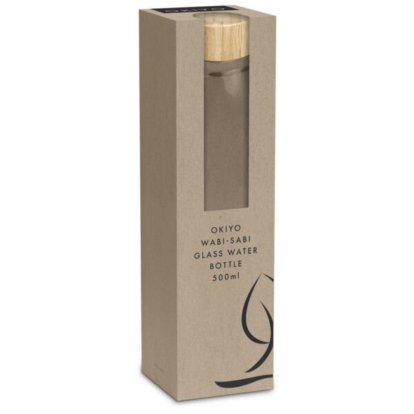 Okiyo Wabi-Sabi Glass Water Bottle - 500ml - Image 2