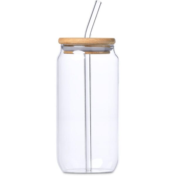 Okiyo Natsu Glass & Bamboo Tumbler & Straw - 500ml - Image 2