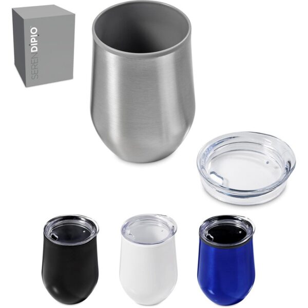 Serendipio Madison Stainless Steel & Plastic Double-Wall Tumbler - 350ml - Image 6