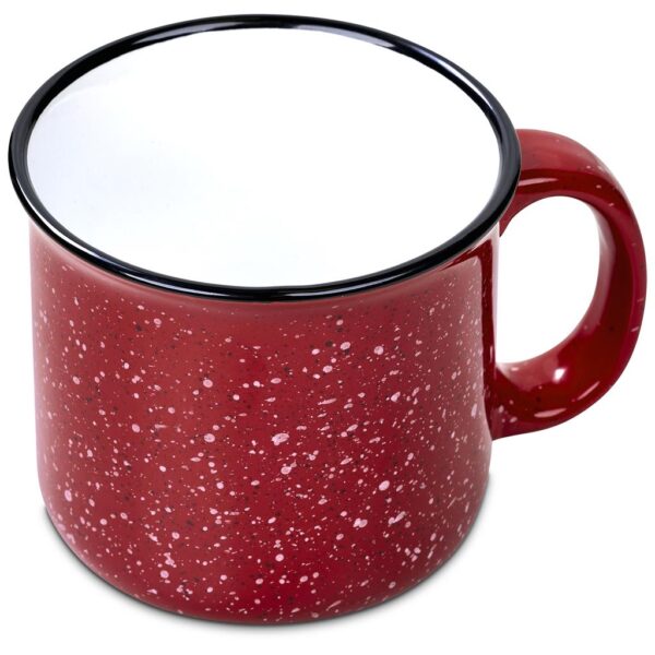 Serendipio Marshall Ceramic Coffee Mug - 400ml - Red - Image 4