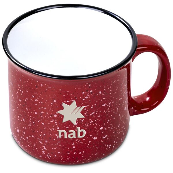 Serendipio Marshall Ceramic Coffee Mug - 400ml - Red - Image 3