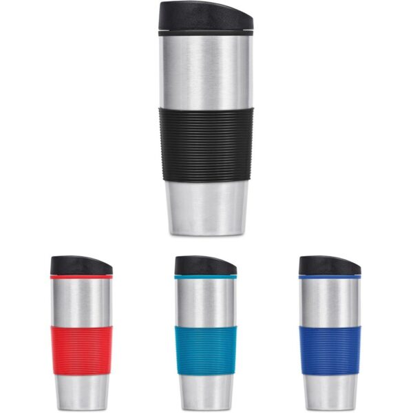 Ridge Stainless Steel & Plastic Double-Wall Tumbler - 450ml - Image 2