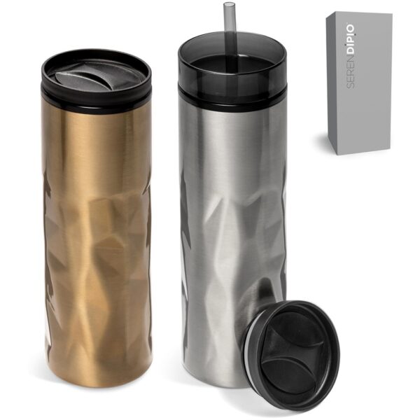 Serendipio Fire & Ice Stainless Steel & Plastic 2-In-1 Tumbler - 435ml - Image 16