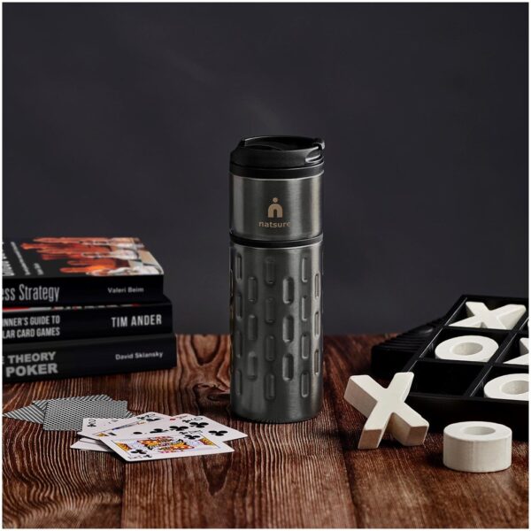 Serendipio Binary Stainless Steel & Plastic Double-Wall Tumbler - 450ml - Image 4