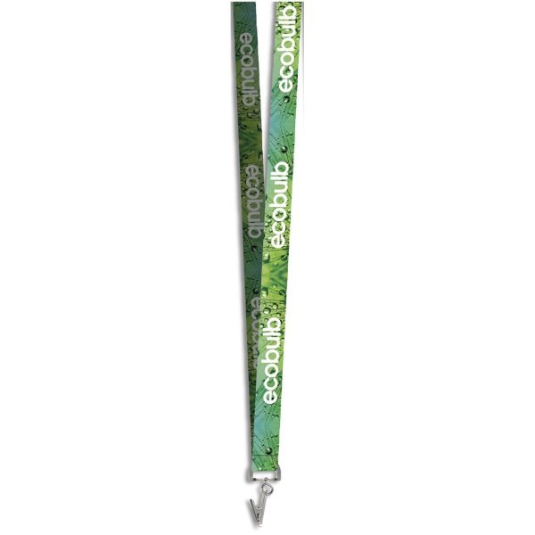 Crocodile Clip Double-Sided Sublimation Satin Lanyard - Image 2