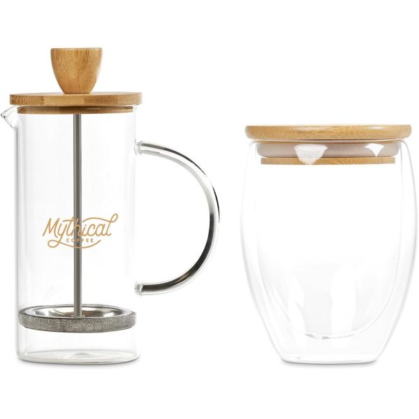 Okiyo Aibo Glass & Bamboo Coffee Set - Image 5