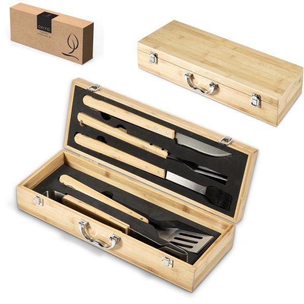 Okiyo Yakiniku Bamboo 5-Piece Braai Set - Image 4