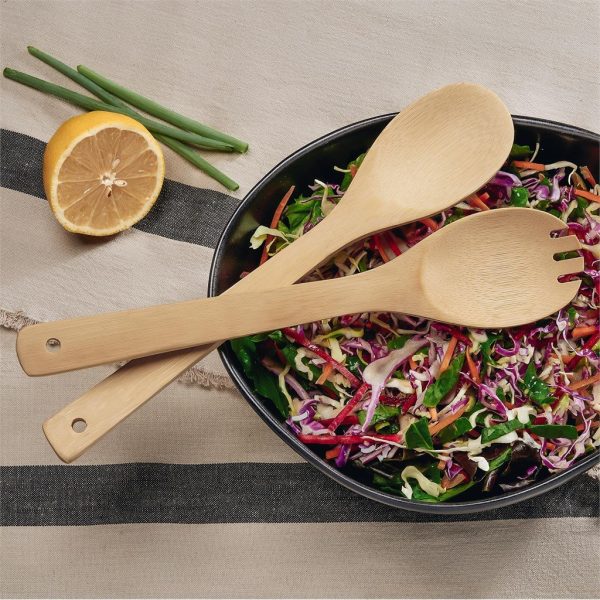 Okiyo Shinsen Bamboo Salad Servers - Image 5