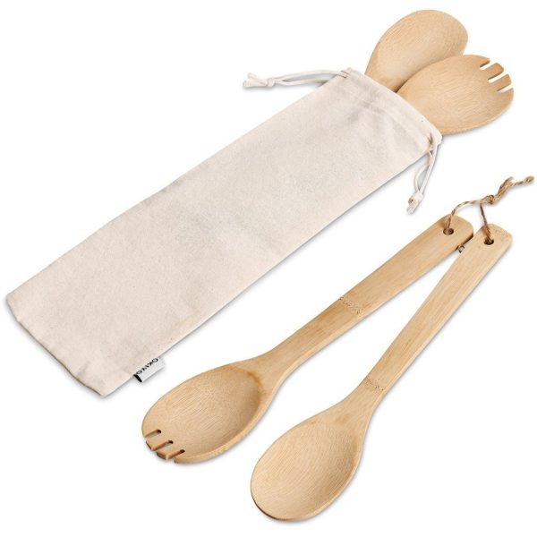 Okiyo Shinsen Bamboo Salad Servers - Image 8
