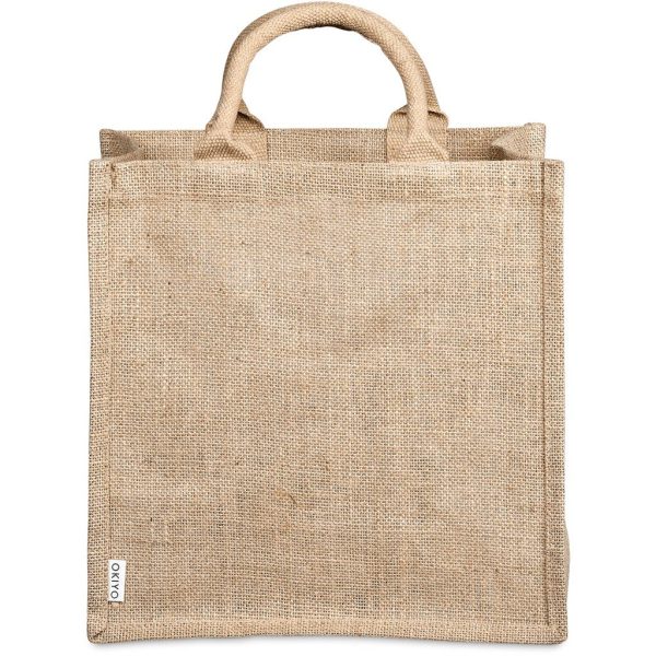 Okiyo Nuri Sublimated Pocket Jute Tote - Image 2