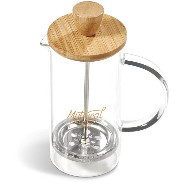 Okiyo Osu Glass & Bamboo Coffee Plunger - 350ml - Image 7