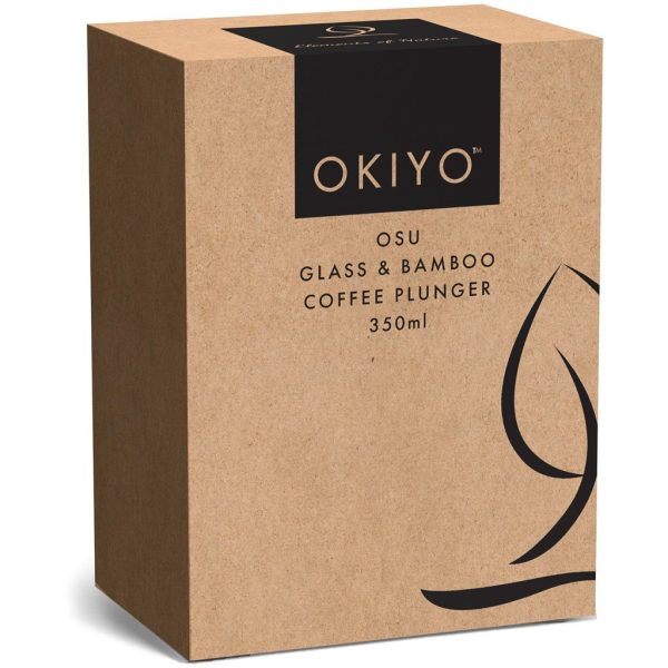 Okiyo Osu Glass & Bamboo Coffee Plunger - 350ml - Image 11