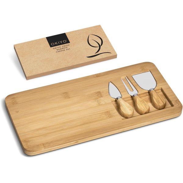 Okiyo Chizu Bamboo Cheese Board Set - Image 8