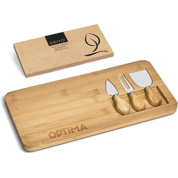 Okiyo Chizu Bamboo Cheese Board Set - Image 5