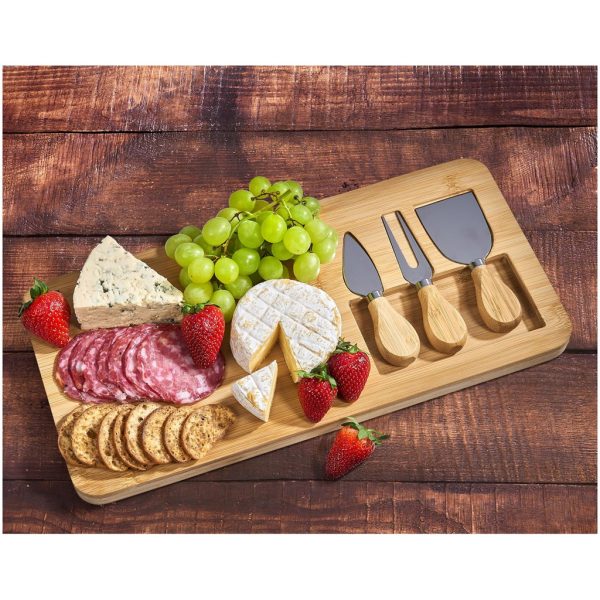 Okiyo Chizu Bamboo Cheese Board Set - Image 4
