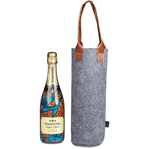 Okiyo Tahada RPET Felt Wine Tote - Image 2