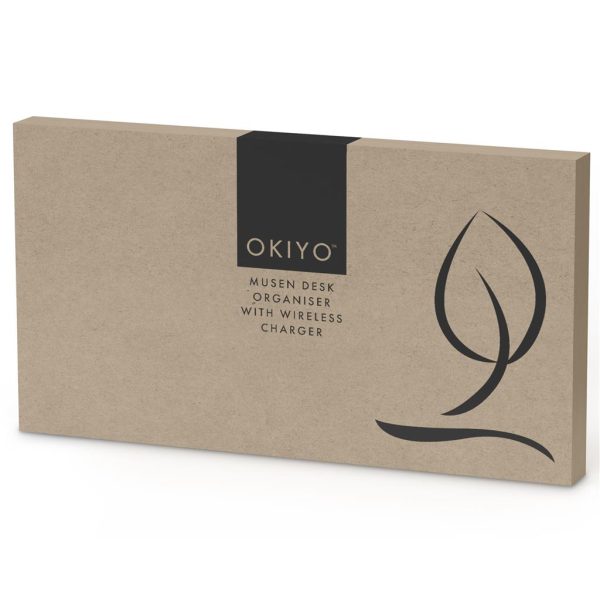 Okiyo Musen Bamboo Wireless Charger Desk Organiser - Image 11