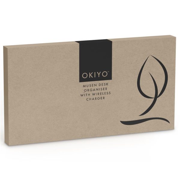 Okiyo Musen Bamboo Wireless Charger Desk Organiser - Image 9
